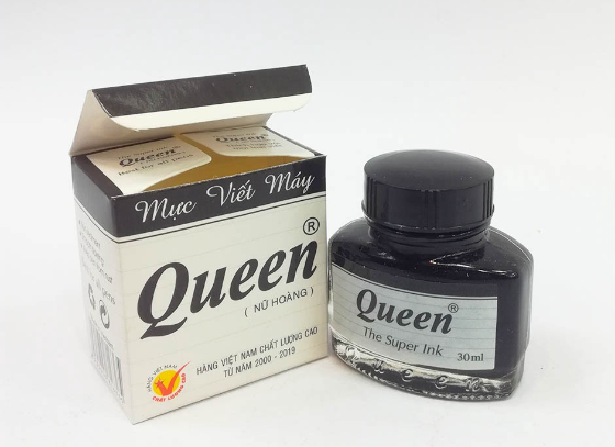 Mực viết máy Queen - Mực Queen xanh/đen/tím 30ml
